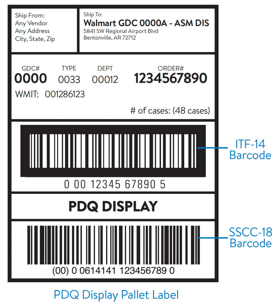 What barcode format does Walmart use?