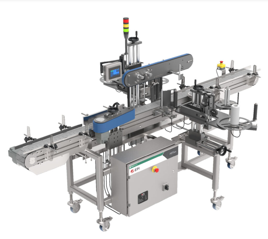 EPI MFlex™ Front & Back labeling system can label both round adn non-rounds containers. 